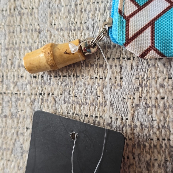 ATTICUS BRAND WOMEN'S TEAL BLUE ZIPPERED COSMETIC BAG POUCH - Picture 2 of 9